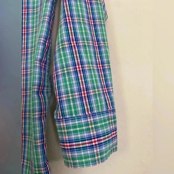 Boys Chaps Multi Color Plaid Shirt - Picture 2 of 4